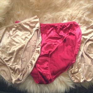 3 pair No Panty line Hanes Sz 10 Satin Hi Cut